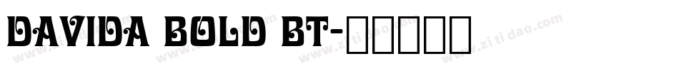 Davida Bold BT字体转换